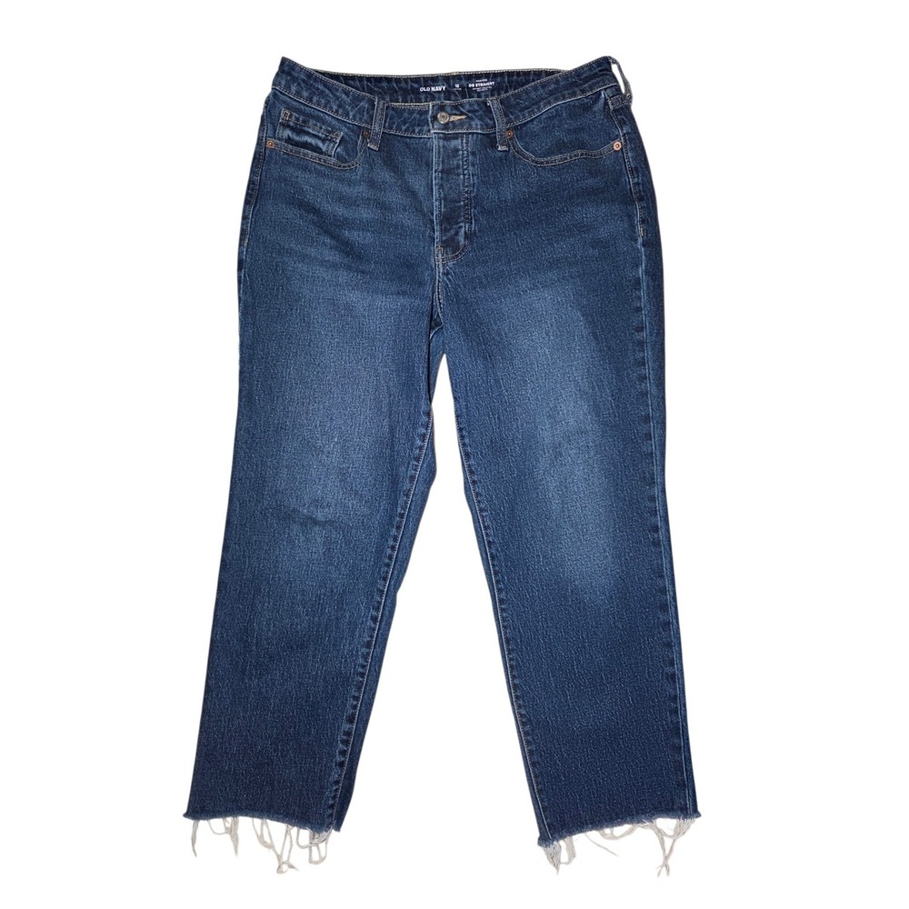 Old Navy OG Straight High-Rise Button Fly Cropped Jeans 12P